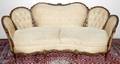 081057 FRENCH STYLE CARVED WALNUT SOFA C1930 L 86