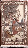 080016 TABRIZ WOOL PERSIAN PICTORIAL RUG 5 0x3 6