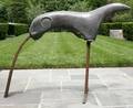 072030 MARBLE  IRON ABSTRACT SCULPTURE ANIMAL
