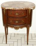 071040 FRENCH WALNUT KIDNEYSHAPE COMMODE C 1880