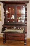 071033 AMERICAN EMPIRE MAHOGANY SECRETARY BOOKCASE