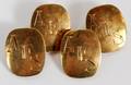 14KT YELLOW GOLD MENS CUFF LINKS