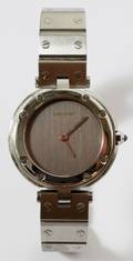 CARTIER LADYS SANTOS STAINLESS WRISTWATCH