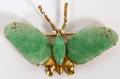 14KT YELLOW GOLD  JADE BUTTERFLY BROOCH