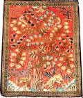 KASHAN TREE OF LIFE SILK PICTORIAL RUG