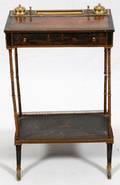 CHINOISERIE DESIGN LEATHERTOP WRITING DESK
