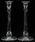LIBBEY CRYSTAL SINGLELIGHT CANDLESTICK HOLDERS