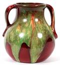 WELLER TURKIS POTTERY HANDLED VASE