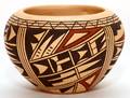 IDA SUSUNKEWA POLYCHROME POTTERY SEED POT HOPI