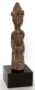 YORUBA CARVED WOOD MALE FIGURE NIGERIA