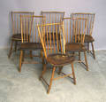 Six Pennsylvania rodback windsor side chairs