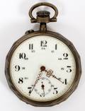 FRENCH SILVER OPEN FACE POCKET WATCH 19TH C
