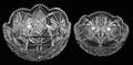 BRILLIANT PERIOD CUT GLASS FRUIT BOWLS C 1900 TWO