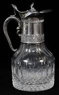 ITALIAN 800 SILVER MOUNTED CRYSTAL EWER PALERMO