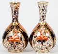 W DAVENPORT  COSTAFFORDSHIRE PORCELAIN BUD VASES