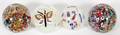 GENTILE GLASS  OTHERS GLASS PAPERWEIGHTS 4 PCS