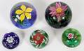 GLASS PAPERWEIGHTS 5 PCS