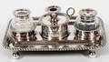 M BOULTON  CO ENGLISH SHEFFIELD PLATE INKSTAND