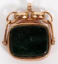 VICTORIAN 9KT GOLD  BLOODSTONE FOB