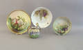 Four pieces of painted porcelain