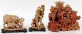 CHINESE SOAPSTONE CARVINGS EARLY 20TH C THREE