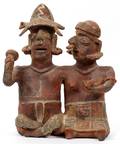 PRECOLUMBIAN STYLE POTTERY FIGURAL GROUP