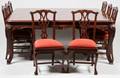CHIPPENDALE STYLE MAHOGANY TABLE  8 CHAIRS