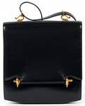 HERMES NAVY LEATHER SHOULDER BAG