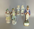 Five porcelain figures