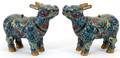 CHINESE CLOISONNE ANIMALFORM CENSERS C 1920 PAIR