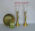 Pair of brass candlesticks