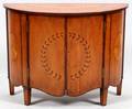 DREXEL HERITAGE WALNUT DEMI LUNE COMMODE