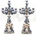 MEISSEN PORCELAIN FIGURAL CANDELABRA LATE 19TH C