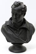 WEDGWOOD BASALT BUST OF BYRON 19TH C