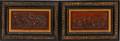 CLASSICAL STYLE COPPER RELIEF PLAQUES PAIR
