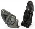 NORTHWEST COAST CARVED SOAPSTONE FIGURES TWO