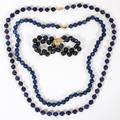 LAPIS LAZULI  14KT GOLD BEAD NECKLACES  BRACELET