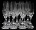 BACCARAT MASSENA CRYSTAL CHAMPAGNE FLUTES ELEVEN