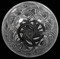 LALIQUE PINSONS FROSTED GLASS BOWL