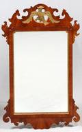 CHIPPENDALE STYLE MAHOGANY MIRROR 18TH C