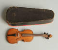 Miniature cased violin stamped  Hans Nebel Mittenwald 