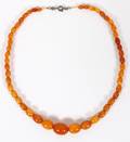 ANTIQUE AMBER BEAD NECKLACE