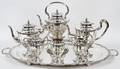 MACIEL STERLING TEA  COFFEE SET W TRAY