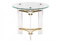 Brass  Lucite Side Table Charles Hollis Jones