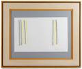 Gene Davis Untitled Grey  Yellow Signed