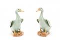 Pair of Chinese Celadon Porcelain Figural Ducks