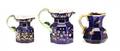 Group of Three English Cobalt Ironstone Pitchers