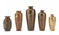 Collection of 5 Japanese Bronze Bud Vases