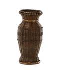 Meiji Period Woven Bronze Bud Vase w Crab Signed