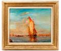 Continental School Venice Marine Scene Signed
